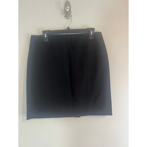 Banana Republic Womens Black Stretch Cotton Blend Pencil Skirt 10 Petite 10P